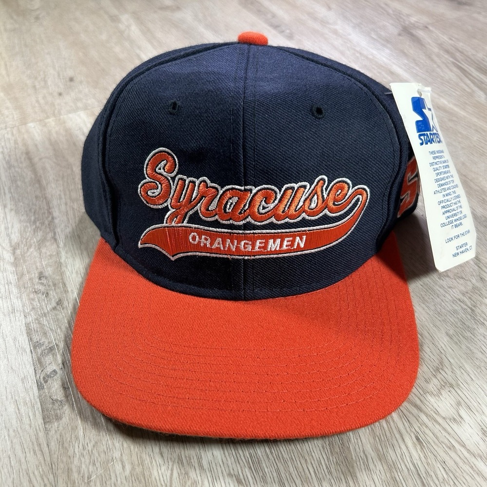 VTG Starter Syracuse Orange Snapback Hat NWT College Blue Orange 100% Wool Cap